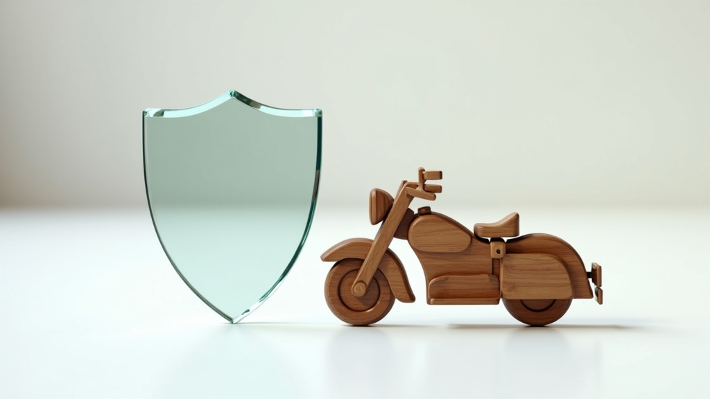 Trois documents d'assurance moto représentant les formules de base, intermédiaire et tous risques