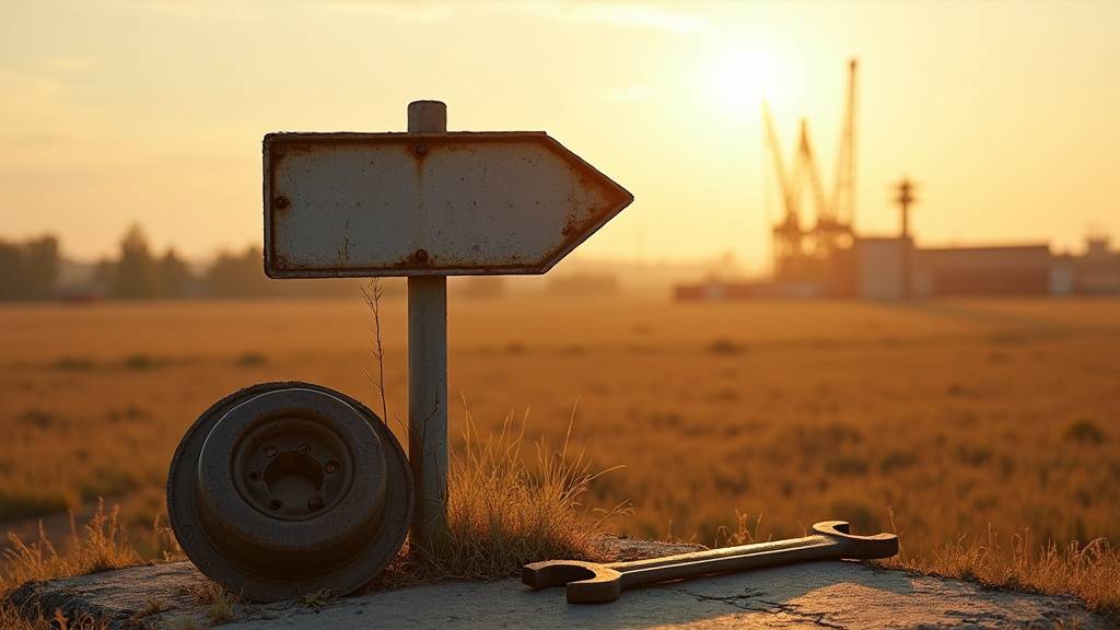 Étagères de pièces détachées automobiles dans une casse auto