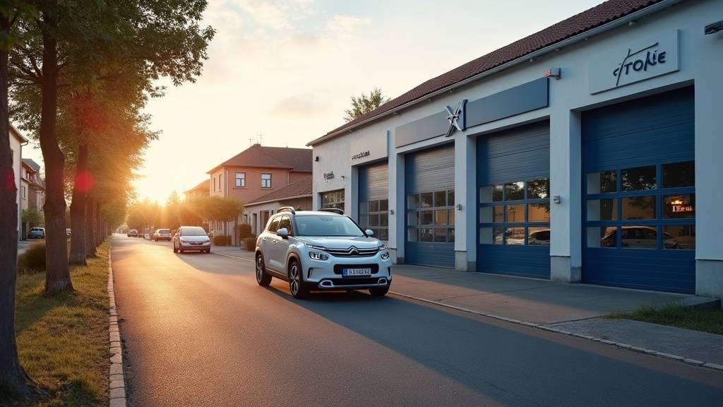 Façade du Garage Citroën à Geispolsheim avec véhicules exposés
