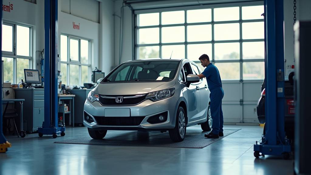 Équipe de mécaniciens travaillant sur différents véhicules dans un garage moderne