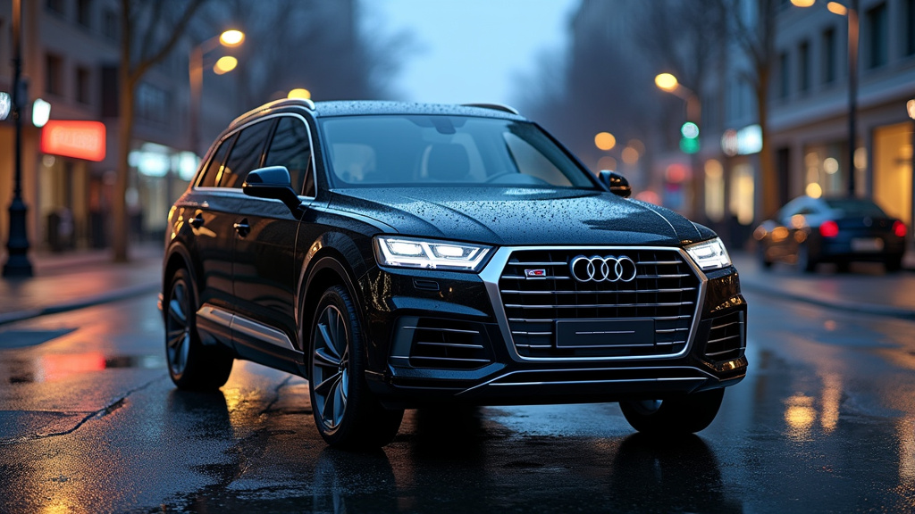 Intérieur Audi Q7 50 TDI avec affichage numérique et sièges en cuir