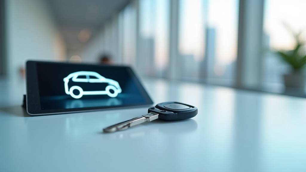 Personne consultant des annonces de voitures sur un ordinateur portable